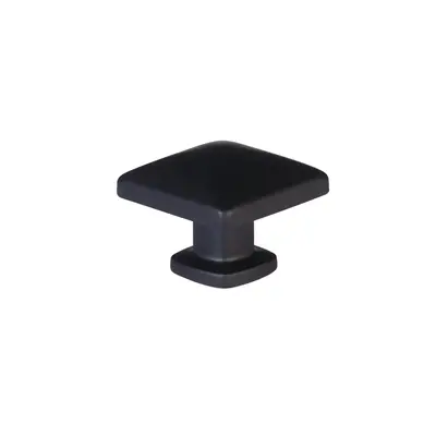 Emtek Lawson Knob Flat Black - 1 1/4 in