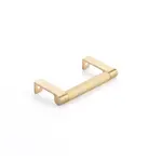 Emtek Select Cabinet Edge Pull Knurled Satin Brass - 3 3/4 in