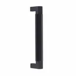 Emtek Hercules Door Pull Knurled Flat Black - 8 in