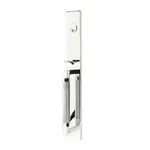 Emtek Hercules Knurled Entry Set L-Square Lever Polished Chrome - Full Length Right Handed