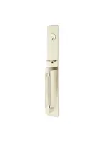 Emtek Hercules Knurled Entry Set L-Square Lever Satin Nickel - Full Length Right Handed