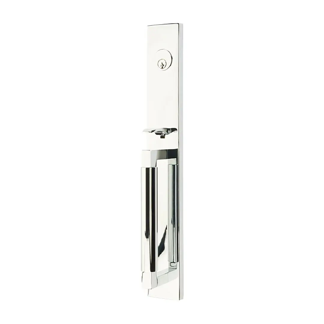 Hercules Smooth Entry Set LSquare Lever Polished Chrome Full Length