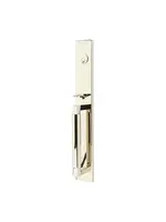 Emtek Hercules Smooth Entry Set L-Square Lever Polished Nickel - Full Length Right Handed