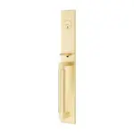 Emtek Hercules Smooth Entry Set L-Square Lever Satin Brass - Full Length Right Handed