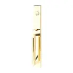 Emtek Hercules Smooth Entry Set L-Square Lever Unlacquered Brass - Full Length Left Handed