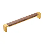 Belwith Keeler Fuse Appliance Pull Brushed Golden Brass with Walnut - 12 in