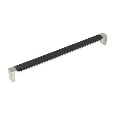 Belwith Keeler Fuse Appliance Pull Satin Nickel with Black Wood - 18 in