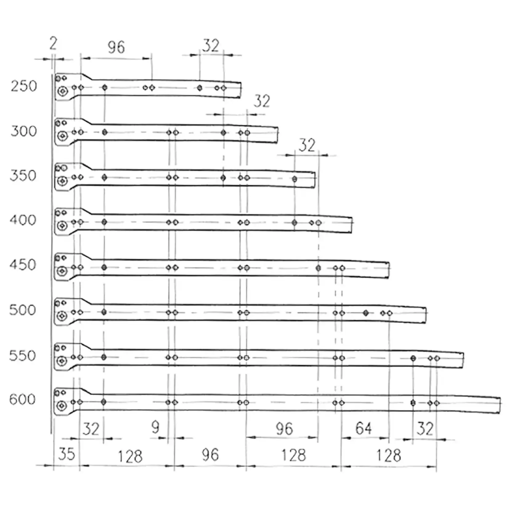 Marathon Hardware Marathon Hardware Bottom Mounted Slide Self-Closing