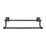 Top Knobs Stratton Bath Double Towel Bar Tuscan Bronze - 18 in