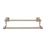 Top Knobs Stratton Bath Double Towel Bar Brushed Bronze - 24 in