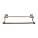 Top Knobs Stratton Bath Double Towel Bar Brushed Bronze - 30 in