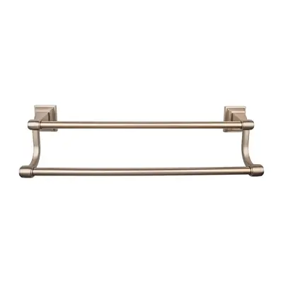 Top Knobs Stratton Bath Double Towel Bar Brushed Bronze - 30 in
