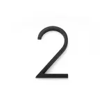 Emtek Modern House Number #2 Flat Black - 7 in