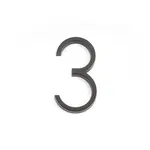 Emtek Modern House Number #3 Oil-Rubbed Bronze - 7 in
