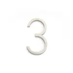 Emtek Modern House Number #3 Satin Nickel - 7 in