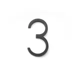 Emtek Modern House Number #3 Flat Black - 7 in