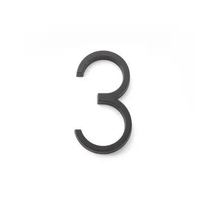 Emtek Modern House Number #3 Flat Black - 7 in