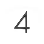 Emtek Modern House Number #4 Flat Black - 7 in