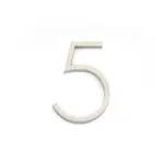 Emtek Modern House Number #5 Satin Nickel - 7 in