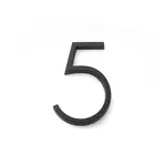 Emtek Modern House Number #5 Flat Black - 7 in