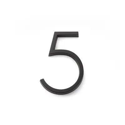 Emtek Modern House Number #5 Flat Black - 7 in