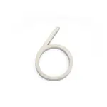 Emtek Modern House Number #6 Satin Nickel - 7 in