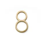 Emtek Modern House Number #8 Satin Brass - 7 in