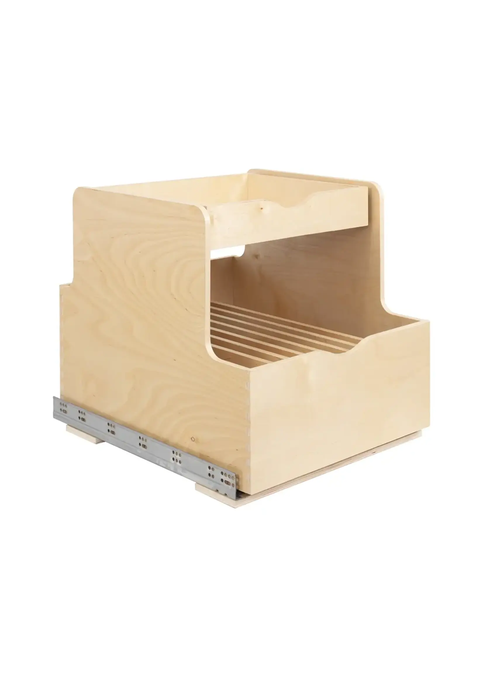 Hardware Resources Wood Double Drawer Cookware Rollout