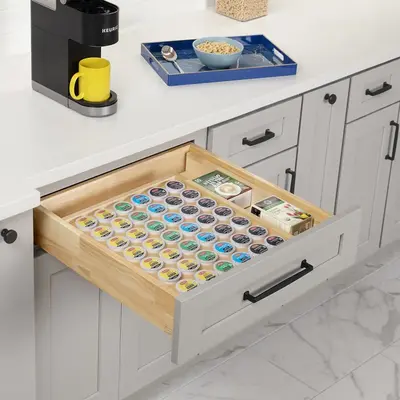 Hardware Resources Adjustable Coffee Pod Drawer Insert - 15 in to 20 in