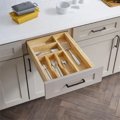 Hardware Resources Drawer Insert Adjustable Cutlery - 9 in to 14 in