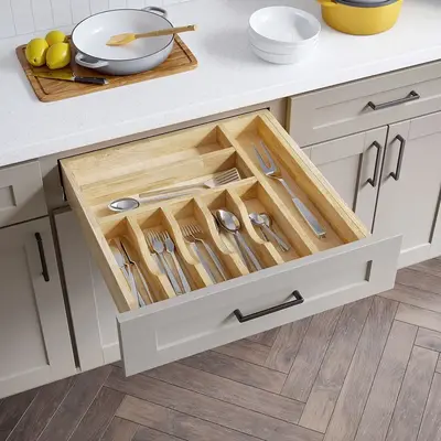 Hardware Resources Drawer Insert Adjustable Cutlery - 15 in to 20 in