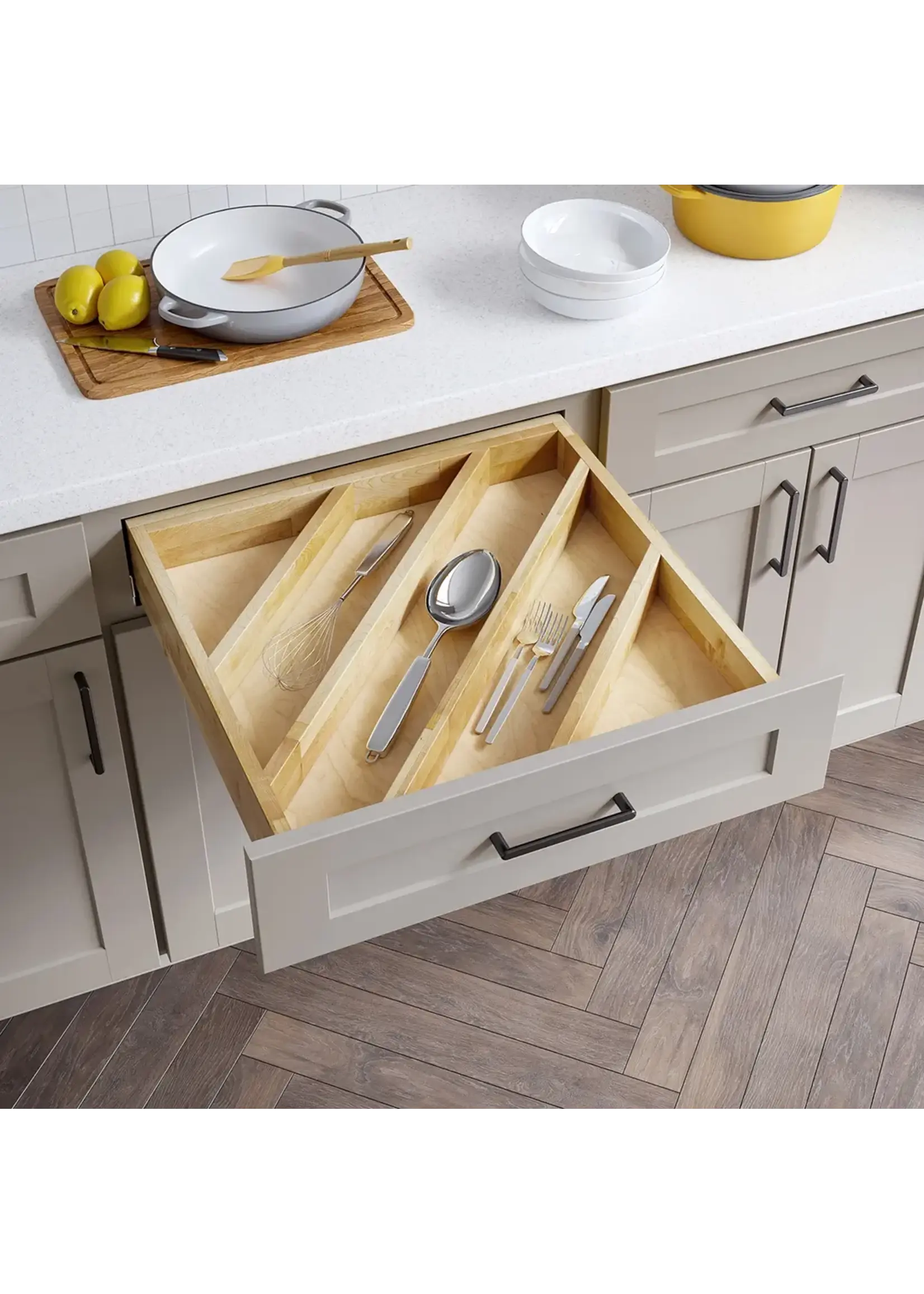 Hardware Resources Angled Utensil Drawer Insert