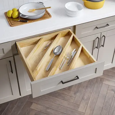 Hardware Resources Angled Utensil Drawer Insert - 19 in