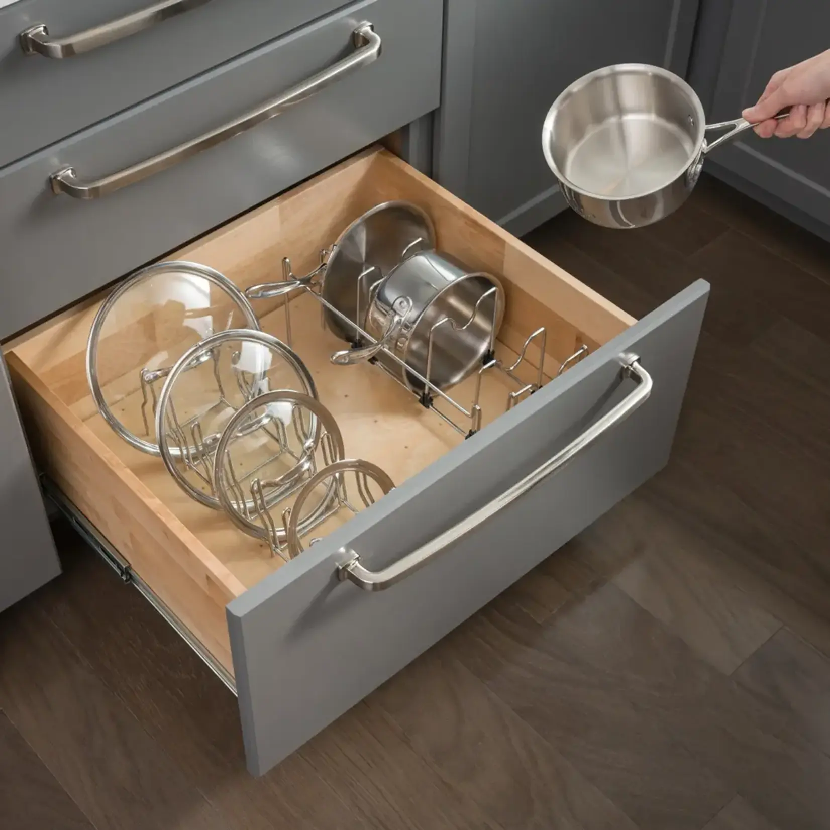 Hardware Resources Lid Organizer Insert for Peg Board Drawer Insert