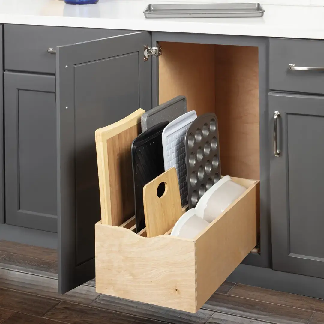 Hardware Resources Wood Single Drawer Cookware Rollout