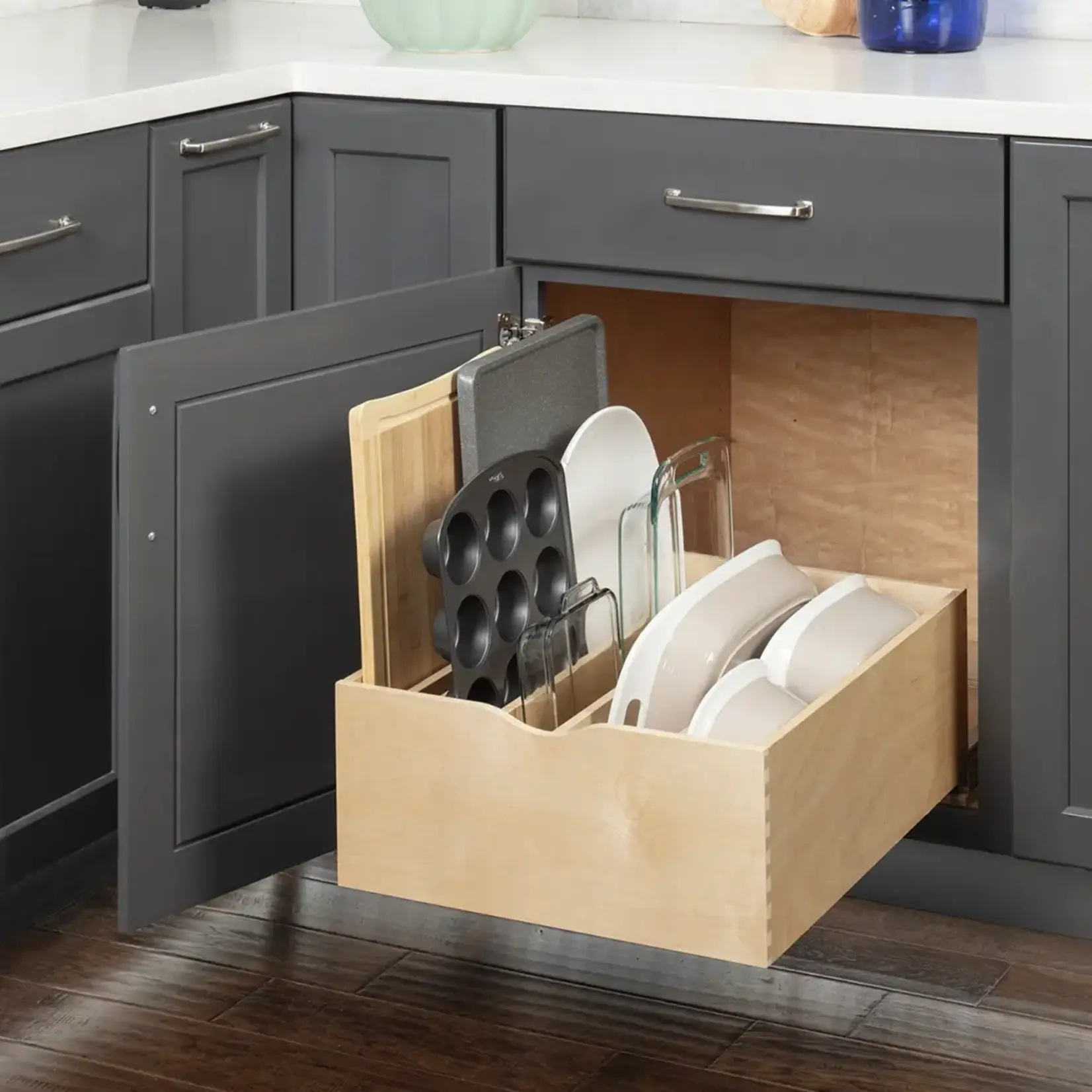 Hardware Resources Wood Single Drawer Cookware Rollout