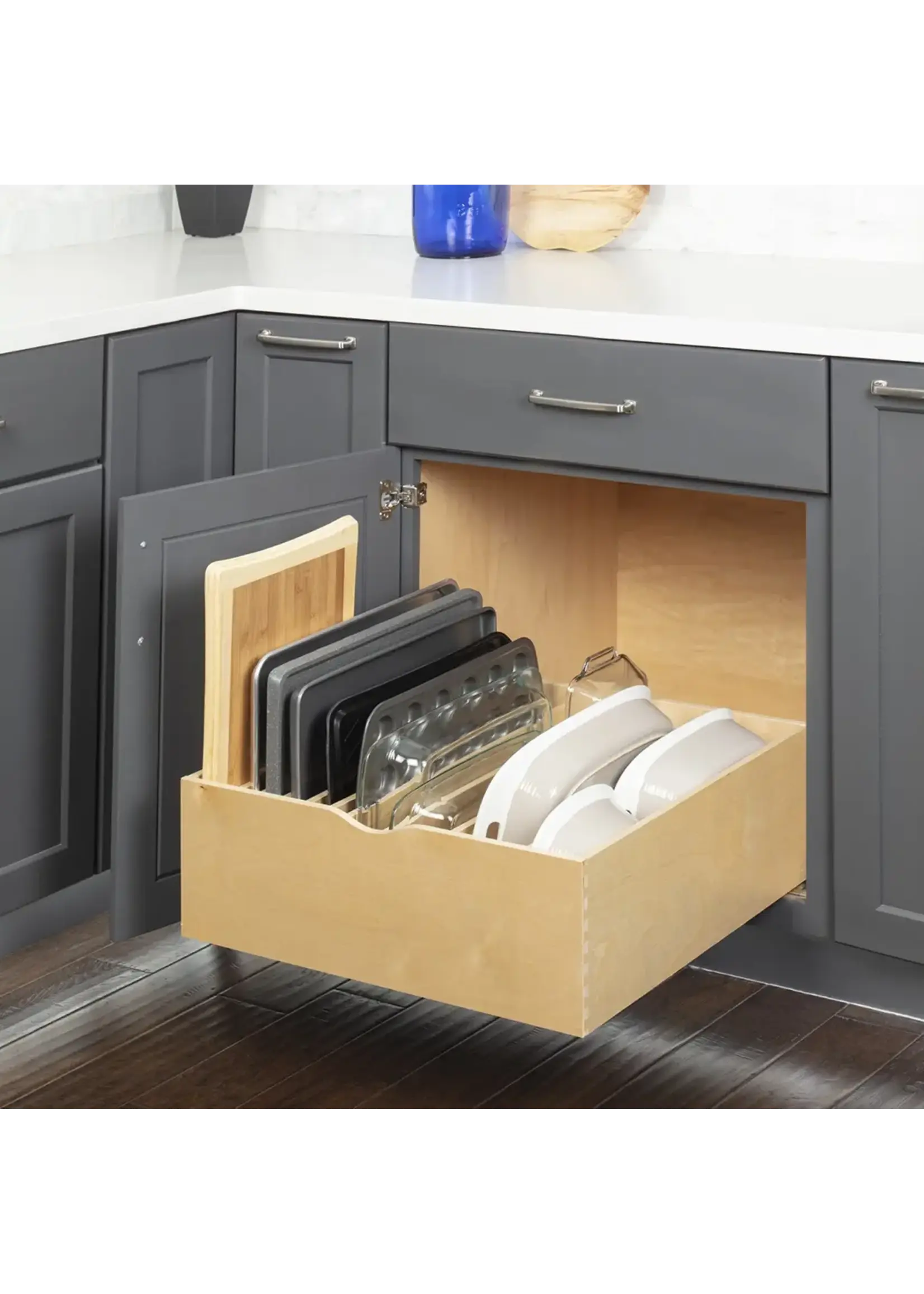 Hardware Resources Wood Single Drawer Cookware Rollout