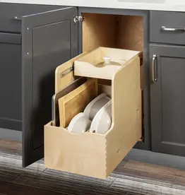 Hardware Resources 15 in Wood Double Drawer Cookware Rollout