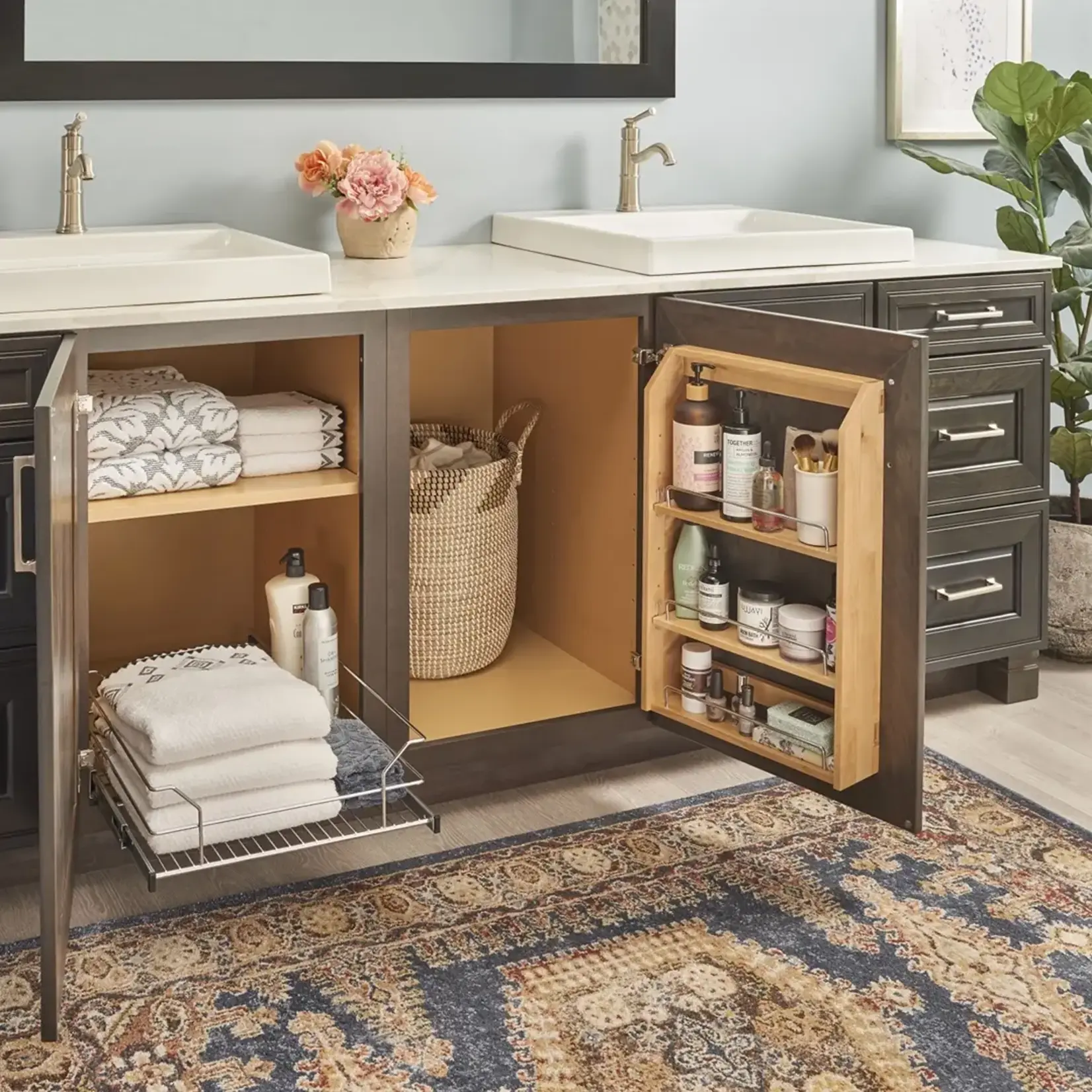 Hardware Resources Wood Door Mount Spice Rack