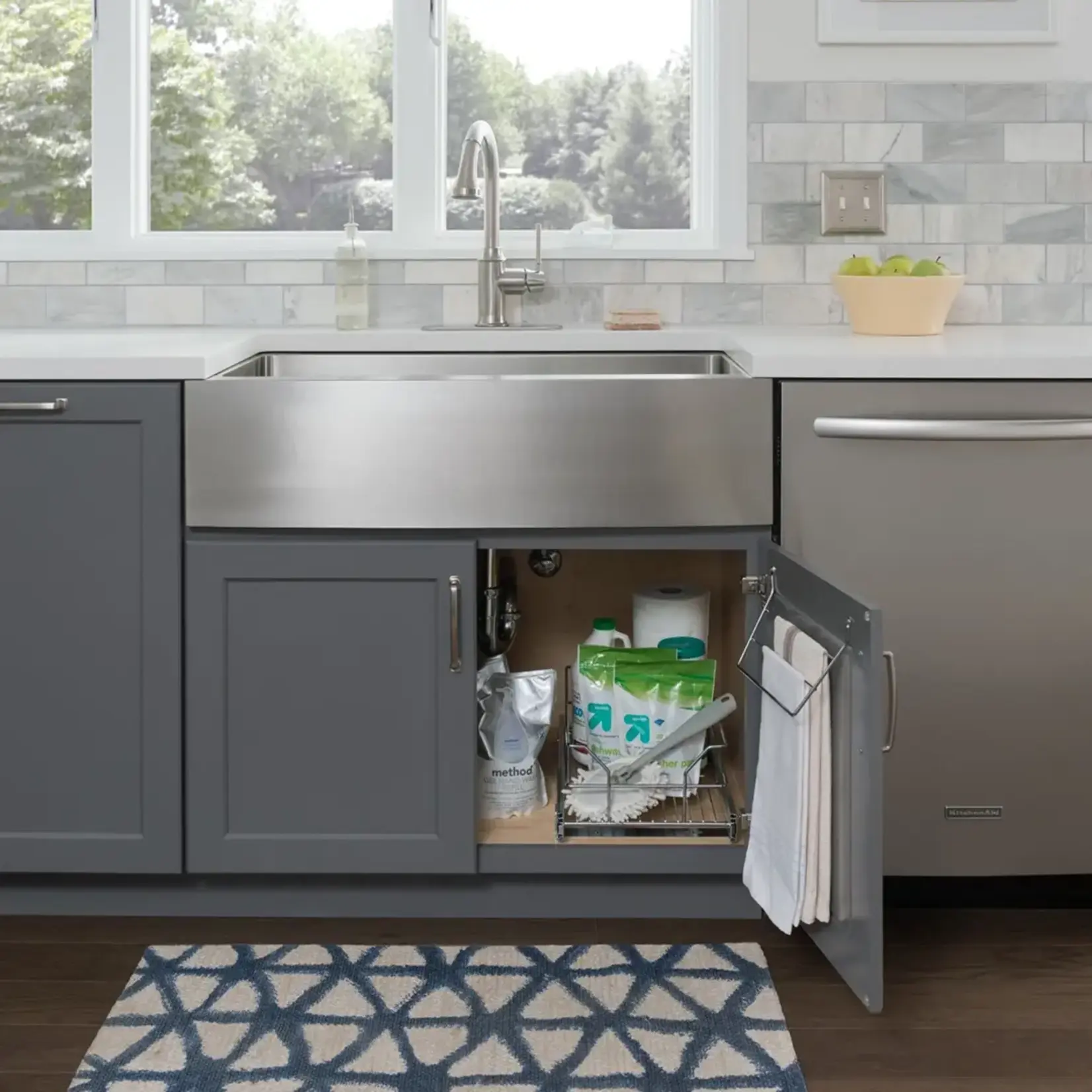 Hardware Resources Door Mount Dishcloth Rack