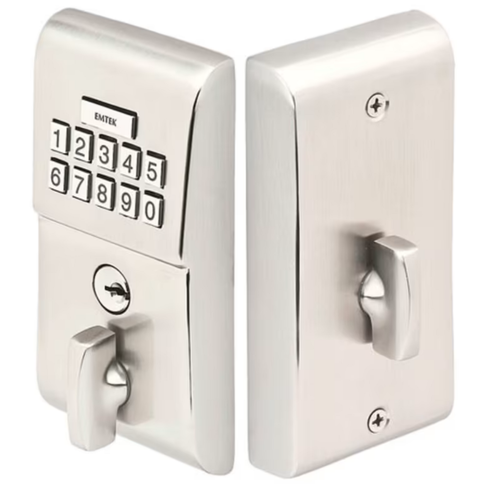 Emtek Modern Brass Keypad Deadbolt Satin Nickel
