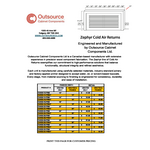 Outsource Zephyr Primed 30° Cold Air Return Without Frame - 30 in