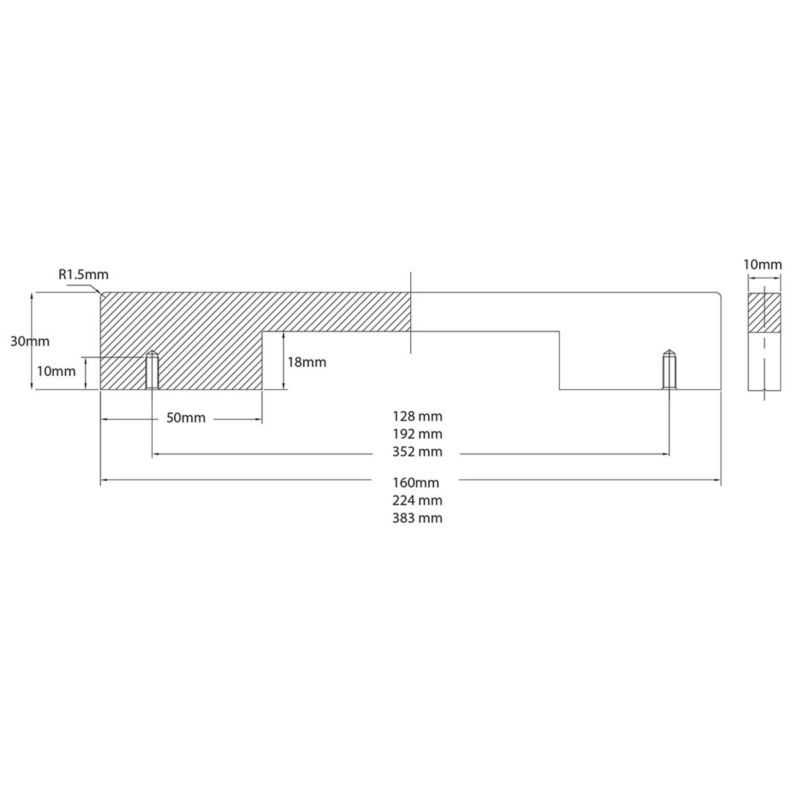 Marathon Hardware Milano Modern Pull