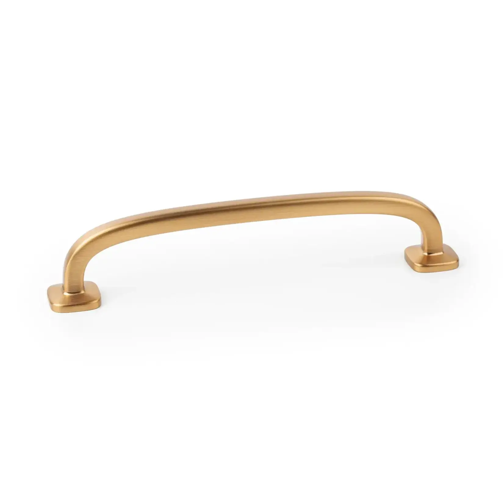 Marathon Hardware Quart Mini Pull Brushed Brass Cava 128mm