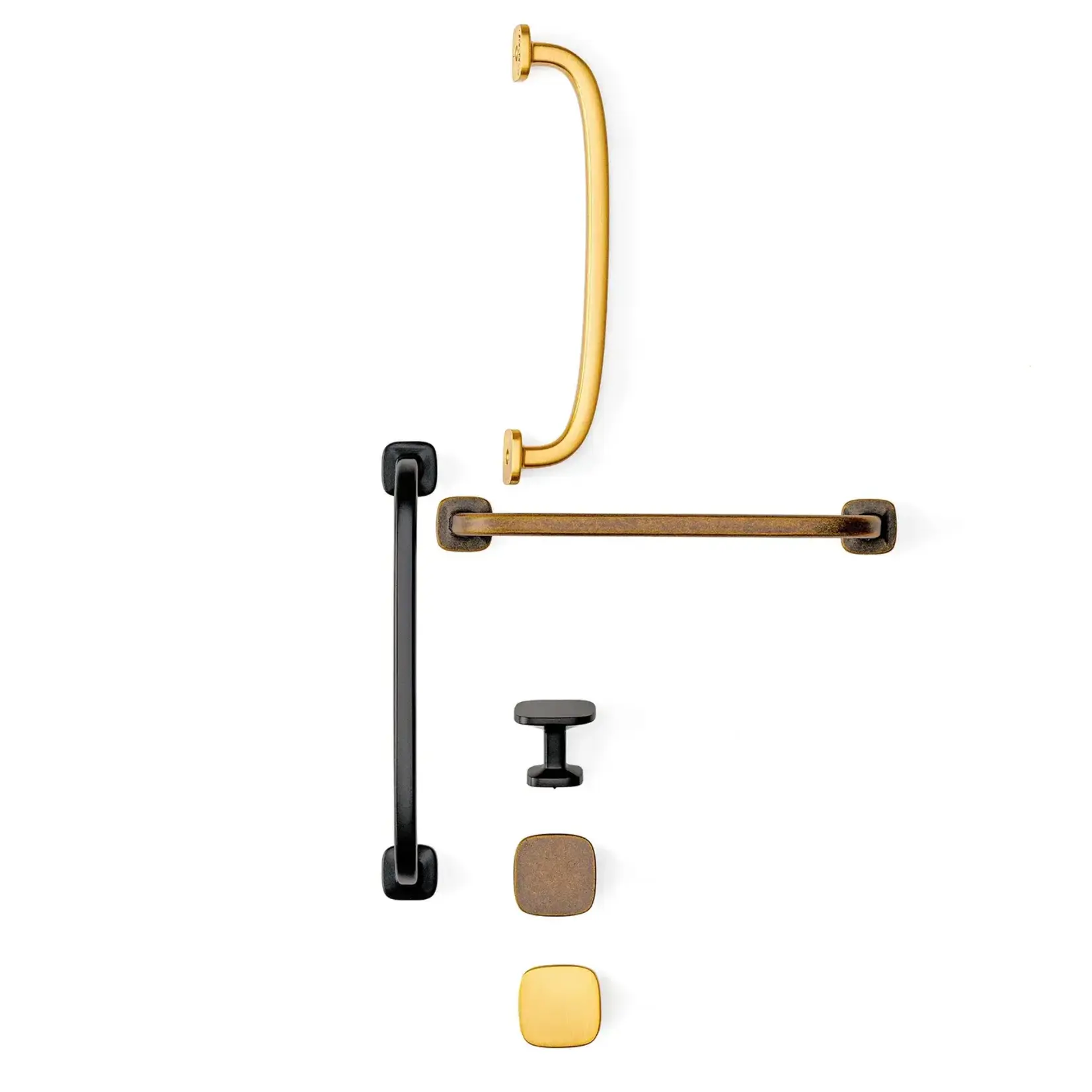 Viefe Quart Mini Knob Brushed Brass Cava 26mm
