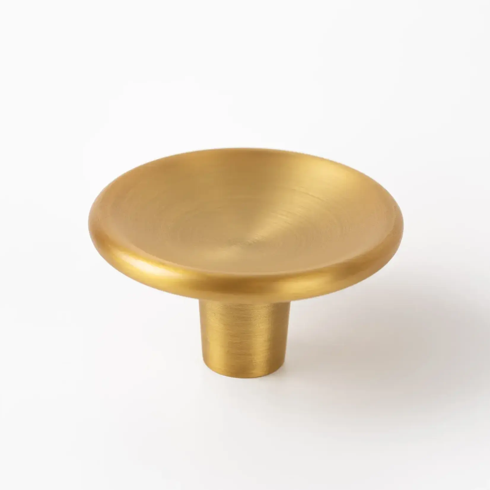Viefe Disc Zamak Knob Brushed Brass 38mm
