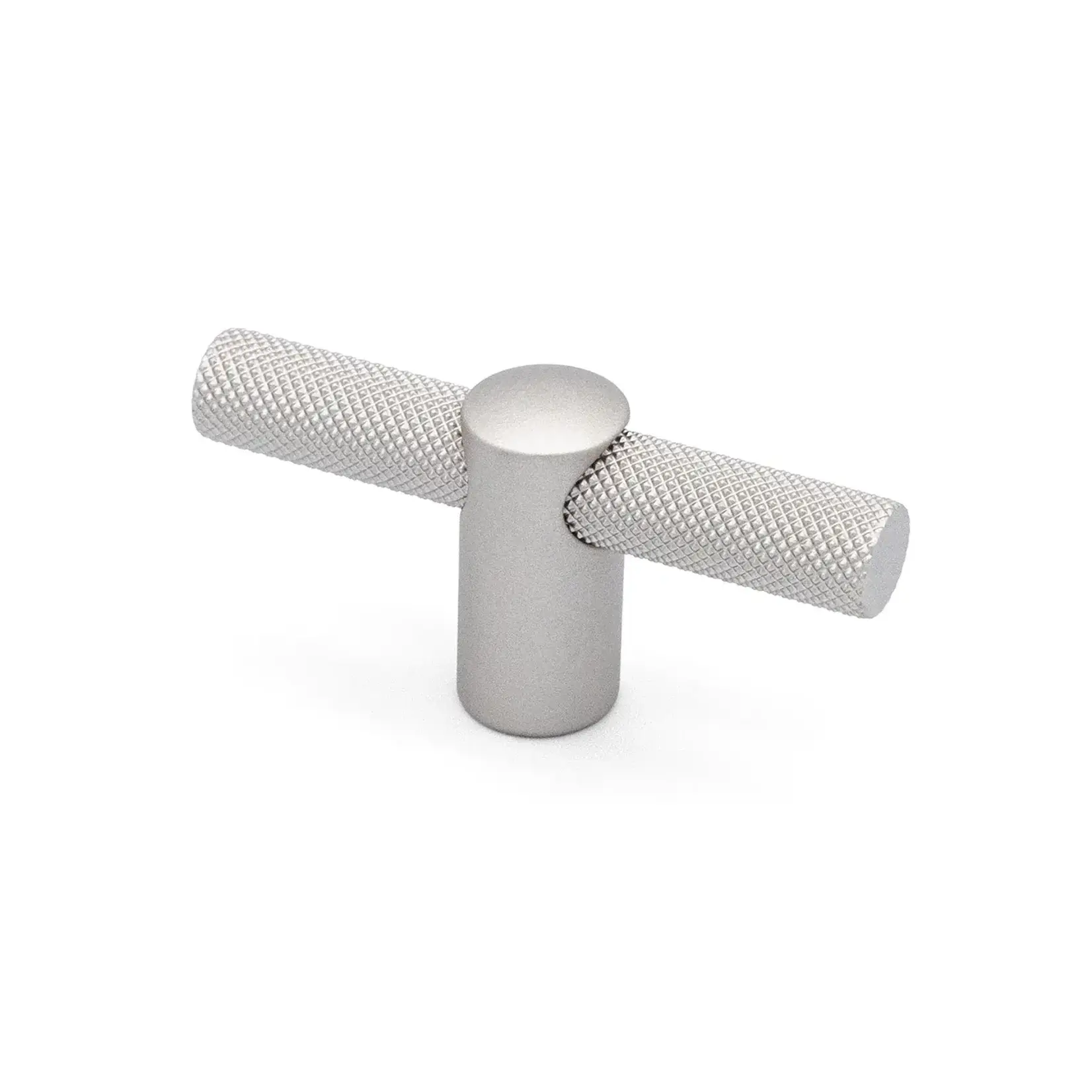 Citterio Giulio Renate Knurled T-Knob Lacquered Silver - 2 1/2 in