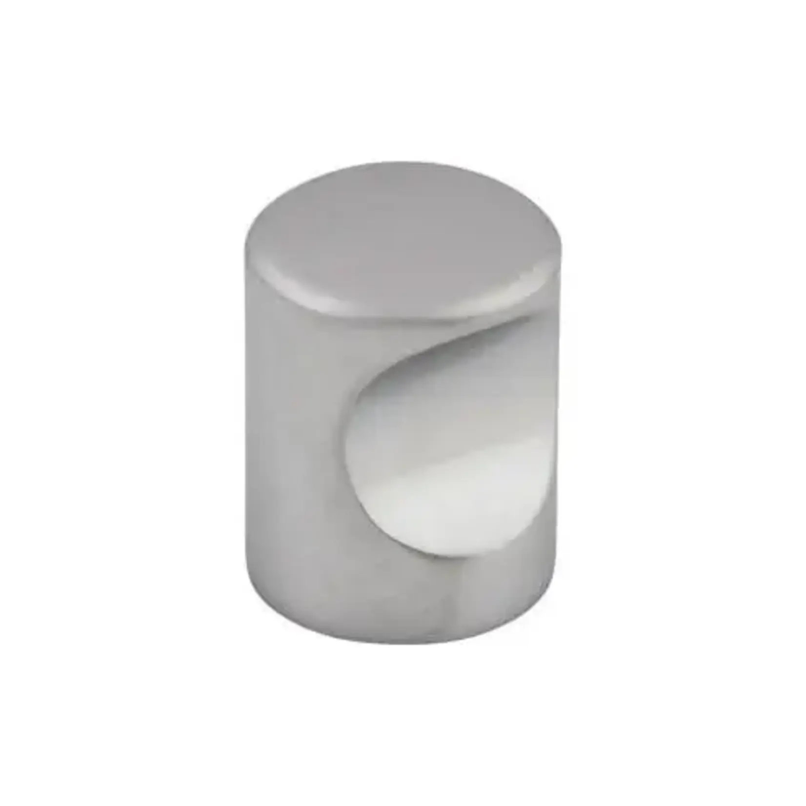 Top Knobs Nouveau Indent Knob Aluminum - 3/4 in