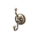 Top Knobs Copy of Edwardian Bath Double Hook Plain Backplate Brushed Satin Nickel 5 Inch