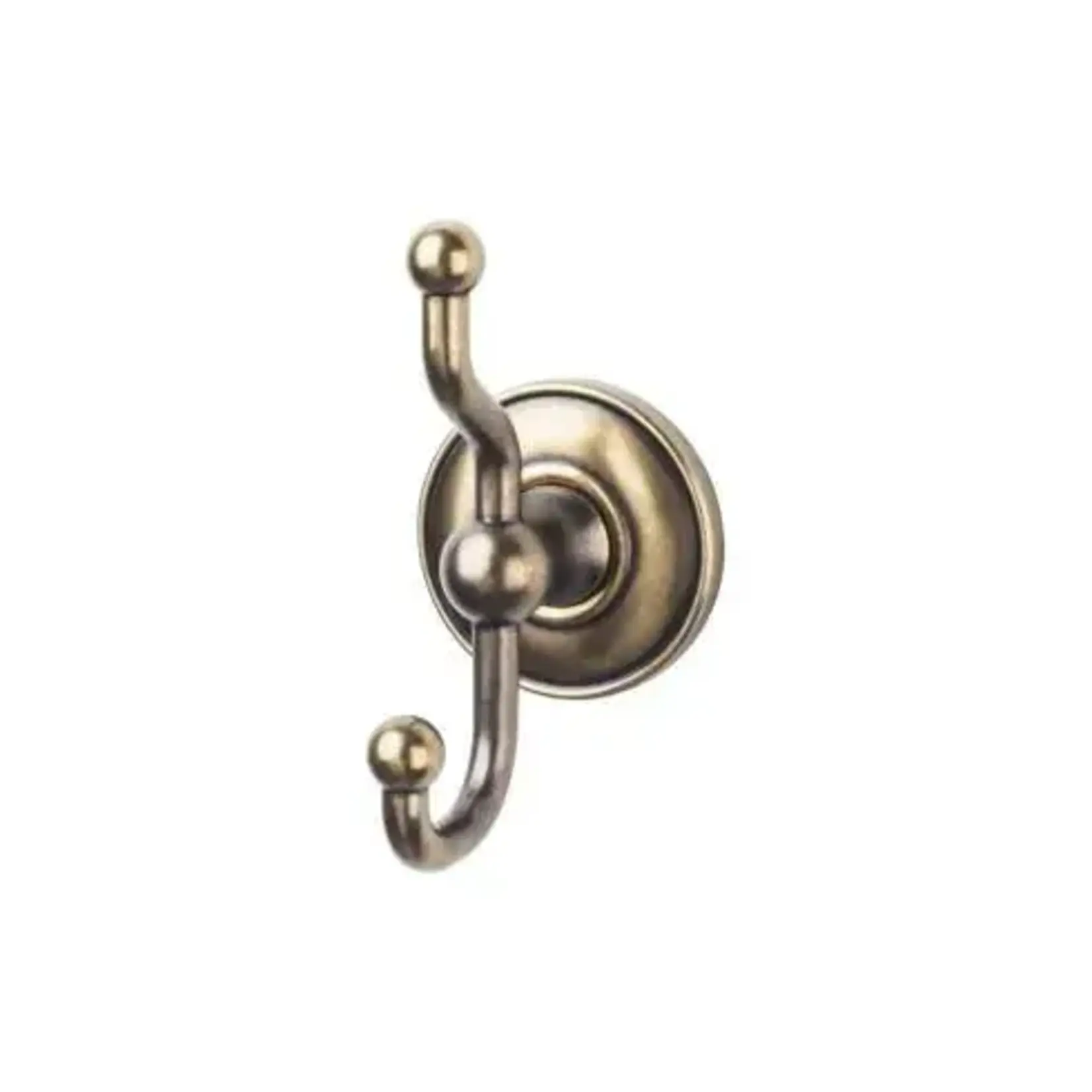 Top Knobs Copy of Edwardian Bath Double Hook Plain Backplate Brushed Satin Nickel 5 Inch